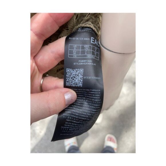 Guess Los Angeles Chevron Knit Maxi Slip Dress Green Sz S - Picture 9 of 13